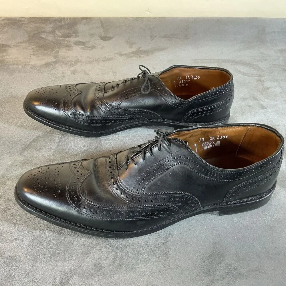 McAllister Allen Edmonds 13 2A Narrow Men’s Black Leather Dress Shoes Oxfords